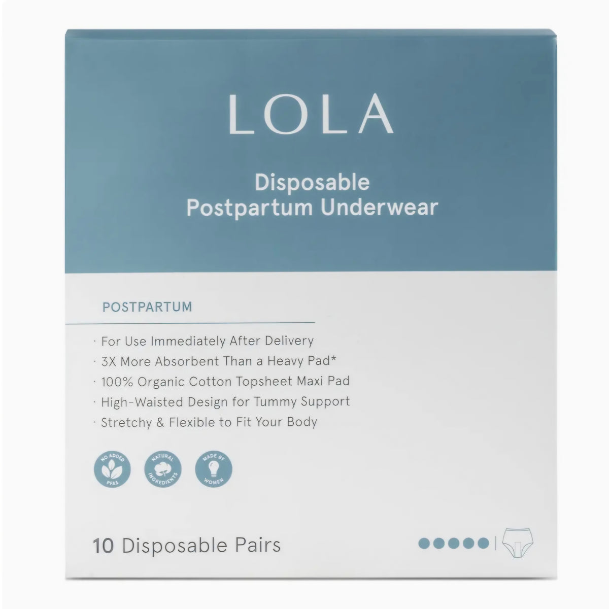 LOLA Organic Cotton Disposable Underwear